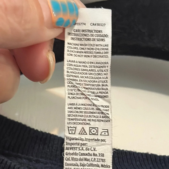 Alstyle Blue and Gold Short Sleeve Tee Eye-Catching Design - Picture 6 of 6